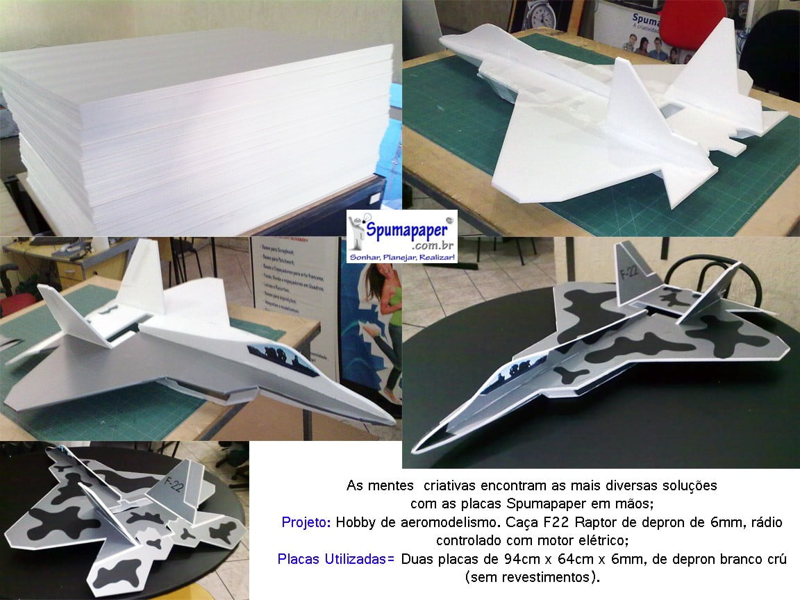 1-Aeromodelo feito utilizando como base as placas de Depron