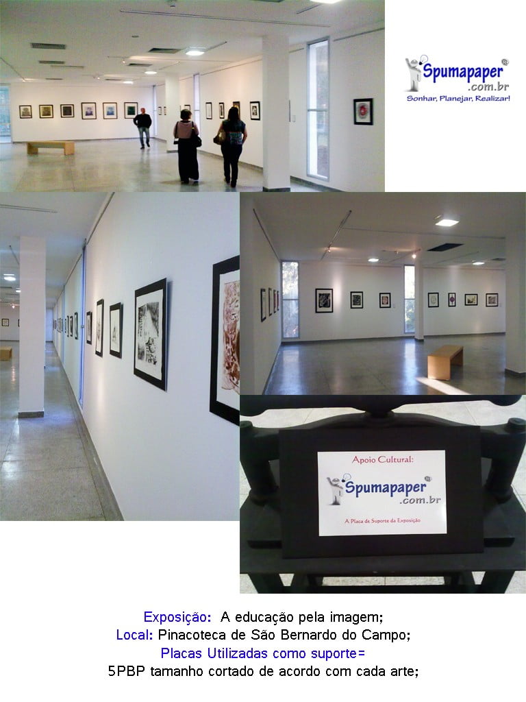 1-Exposição  feita utilizando as placas Spumapaper como suporta da arte