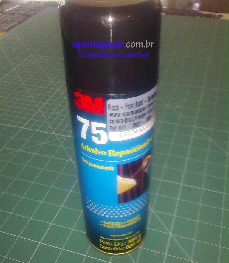 Adesivo Spray Reposicionável 75 3M, lata com 300g - c?d.ASR75